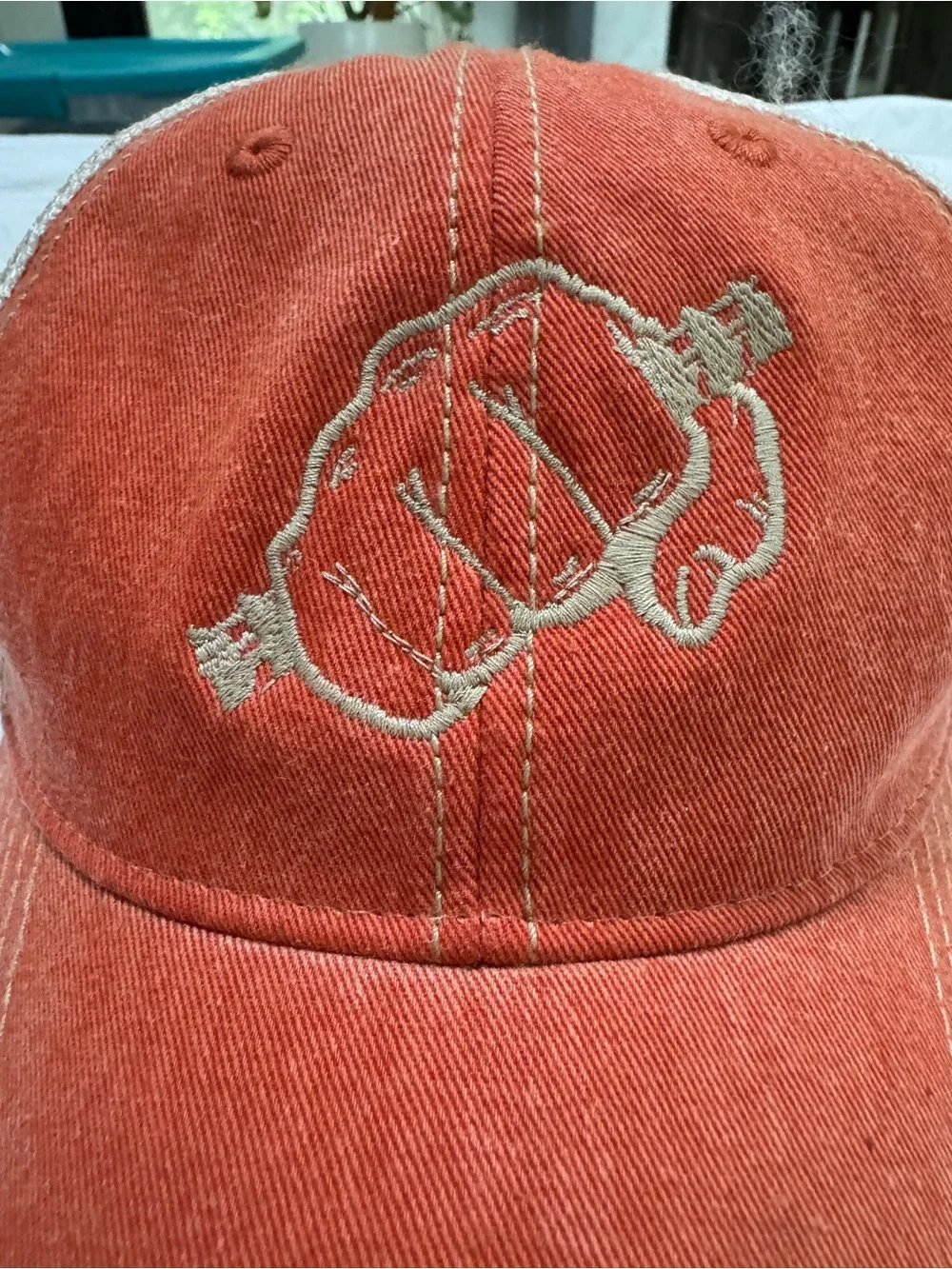 Legacy Women's Washed Rust Orange Baseball Cap with Embroidered Logo
